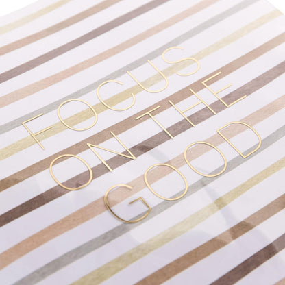 Graphique Weekly Vinyl Journal - Focus Design - 8 x 10, 120 Lined Pages - Features Year in Review Page, Gold Foil