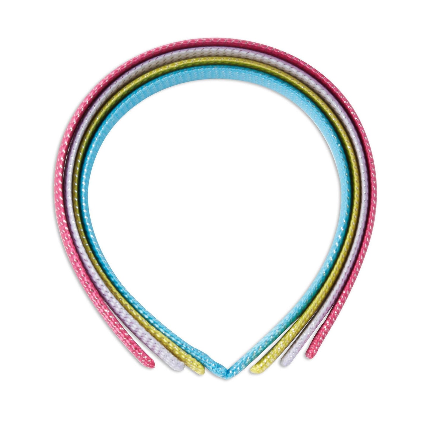 Scunci Kids Thin Sparkle Woven Headbands, Assorted Brights, 4-Pieces