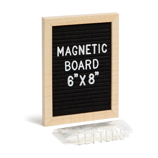 Magnetic Locker Letter Board, Black Felt, 8" x 6"