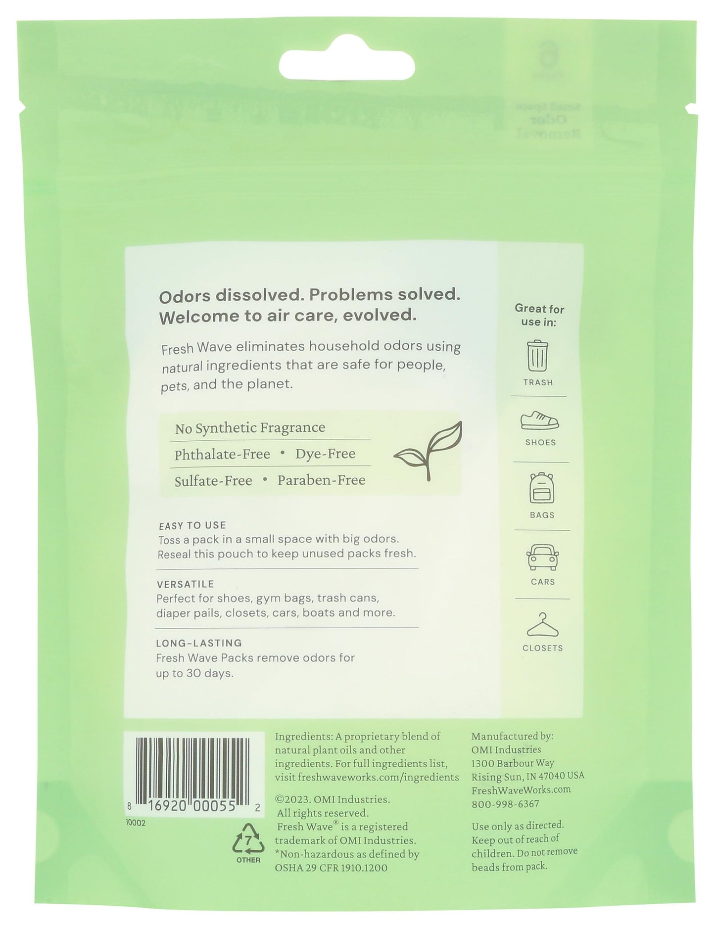 Fresh Wave Packs Odor Eliminator 6 CT