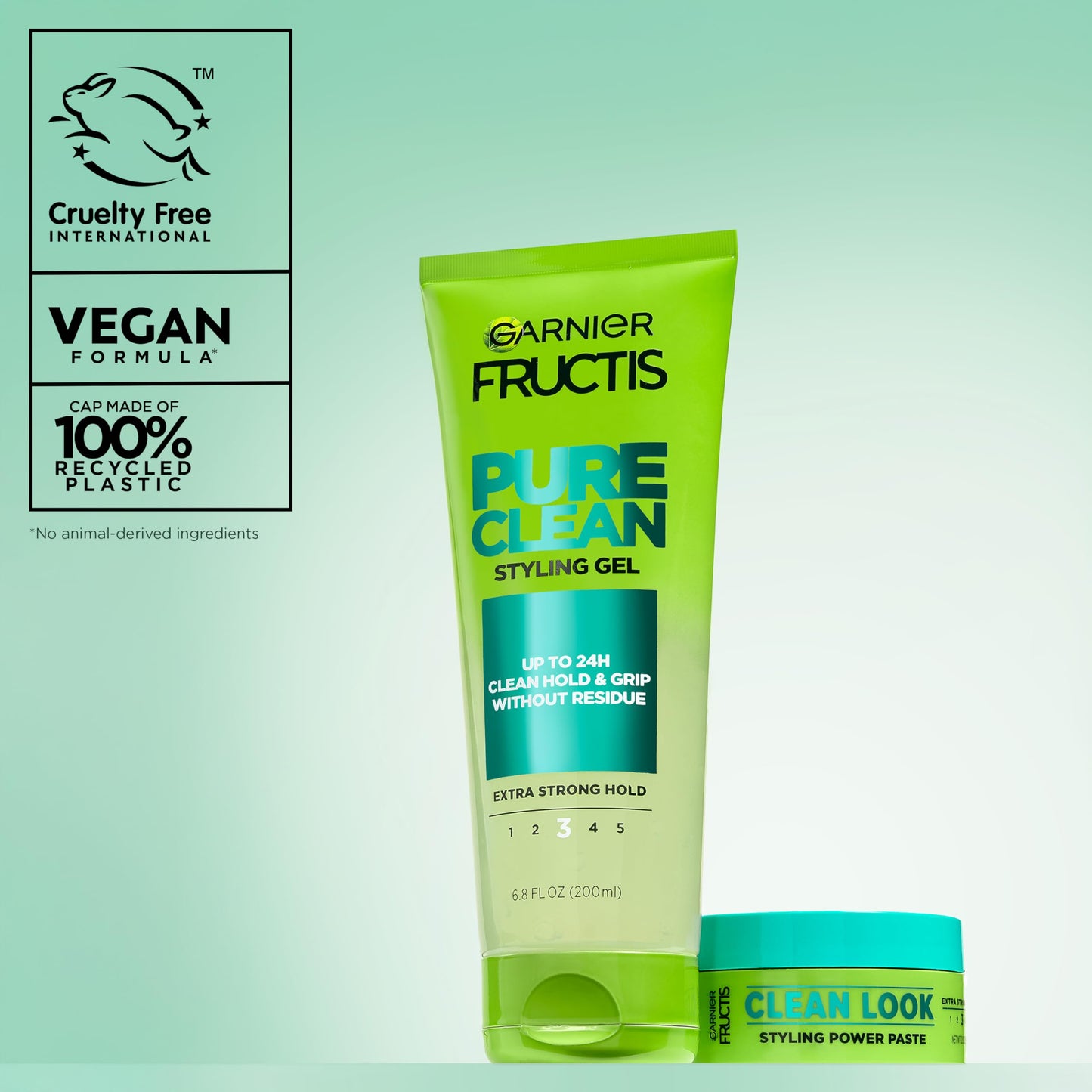Garnier Fructis Pure Clean Extra Strong Hold Hair Gel 6.8 oz