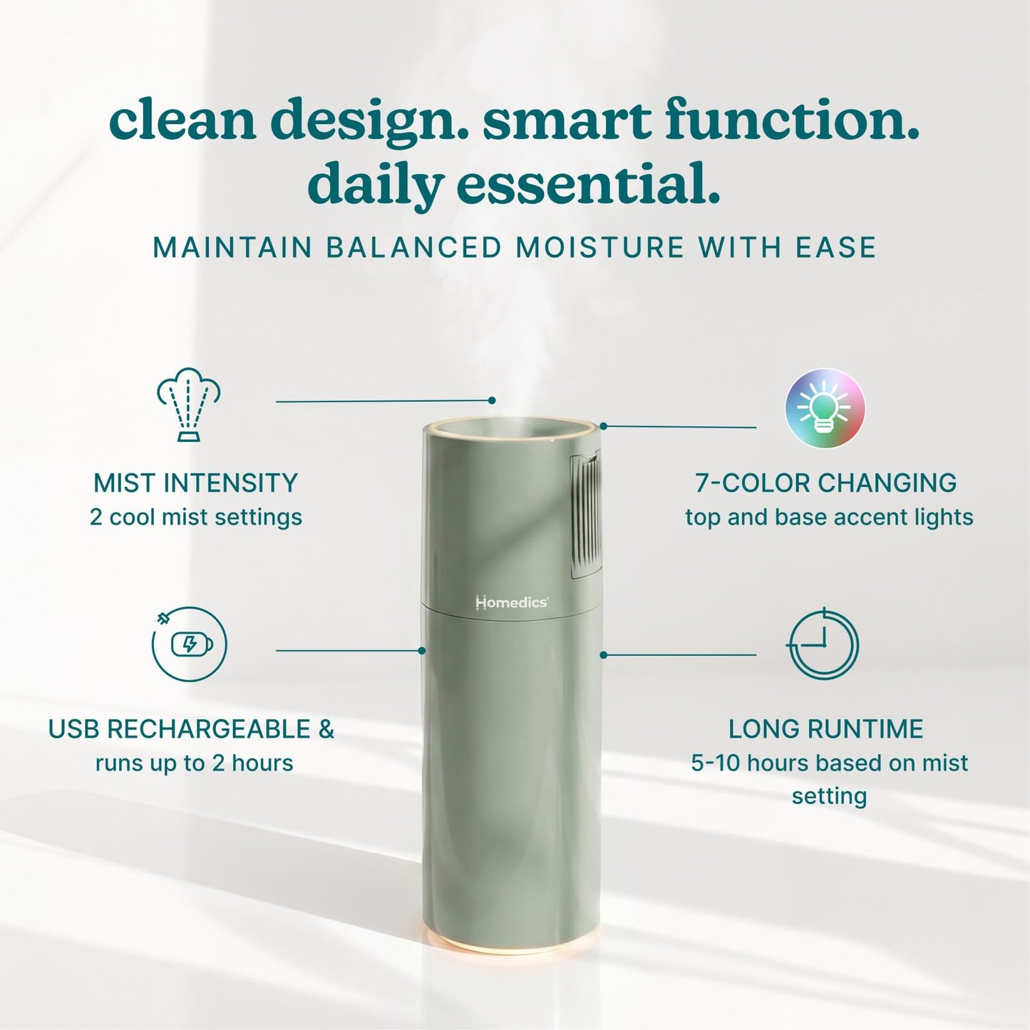 Homedics Portable Ultrasonic Humidifier