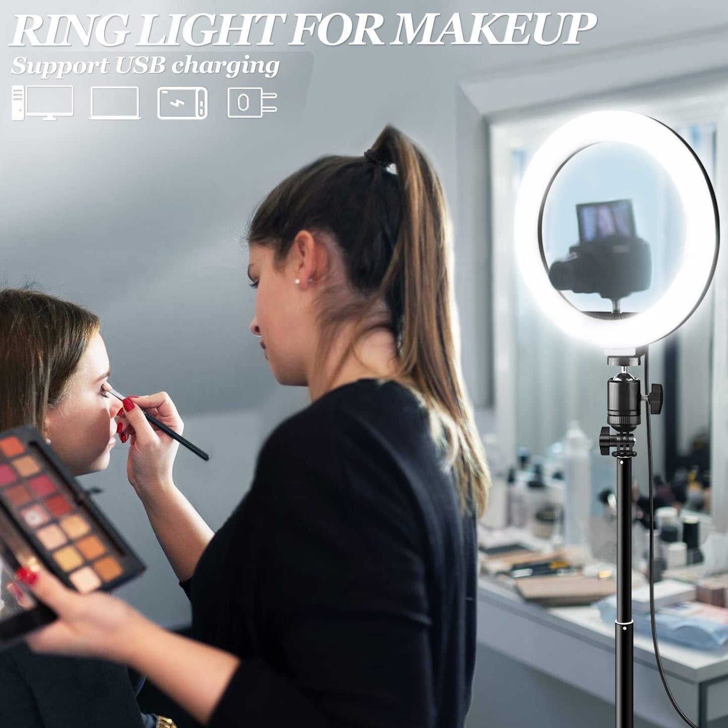 10.2" Ring Light Kit - Adjustable Tripod Stand