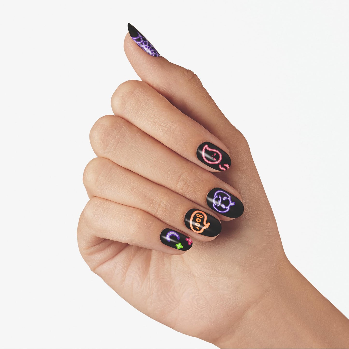 Dashing Diva Gloss Nail Strips - Deja Boo | UV Free, Chip Resistant, Long Lasting Gel Stickers | Contains 32 Wraps, 1 Prep Pad, 1 File