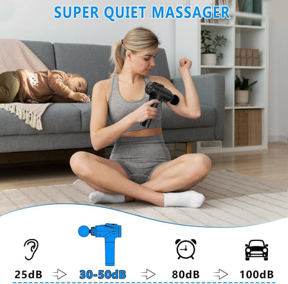 APHERM Massage Gun, Muscle Massage Gun for Athletes Handheld Electric Deep Tissue Back Massager, Percussion Massage Device for Pain Relief with 30 Speed Levels 9 Heads