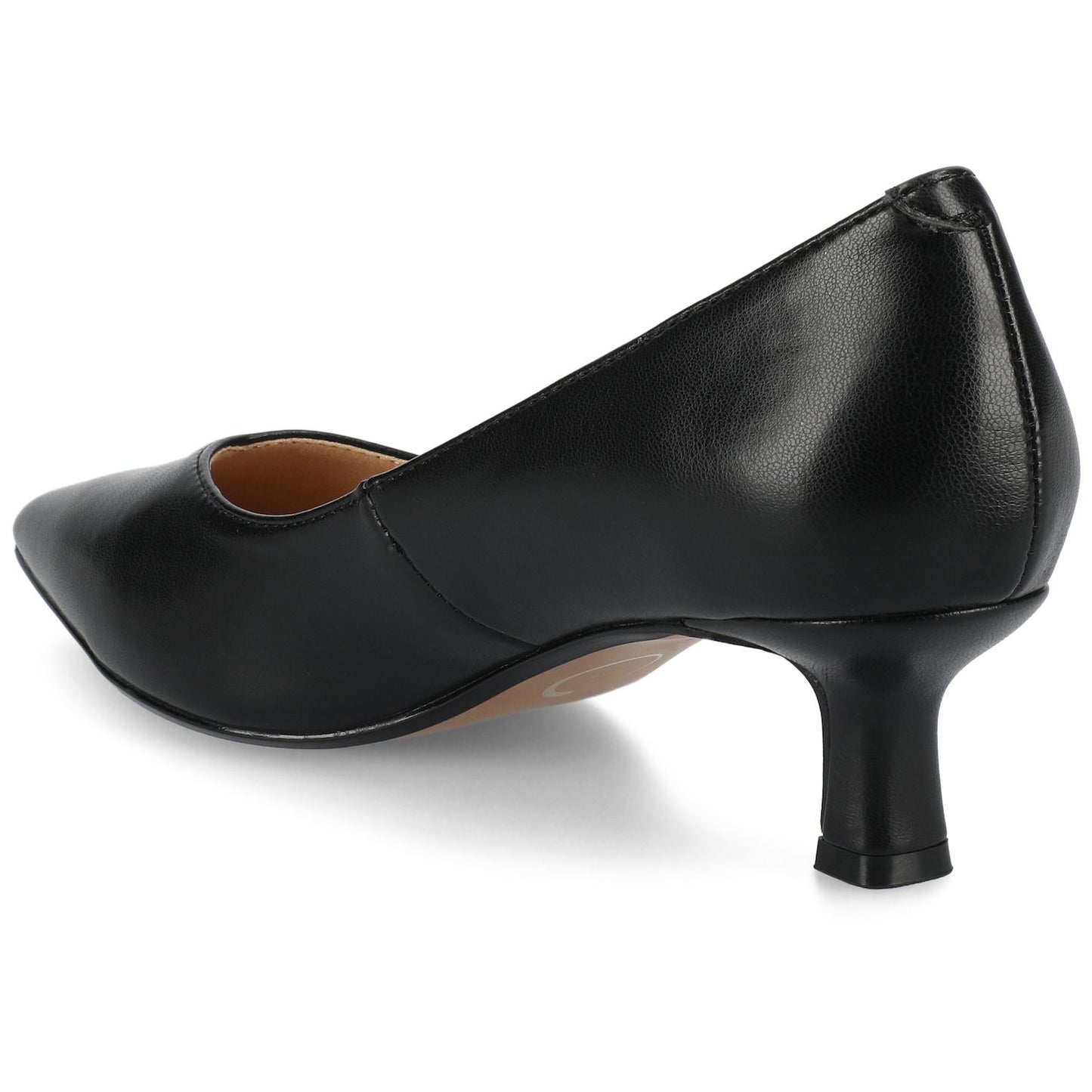 Women's 8.5 W Journee Pammie Slip-On Kitten Heel Pumps Black