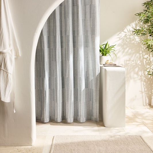 Miryana Woven Textured Shower Curtain 72 x 72 Inch