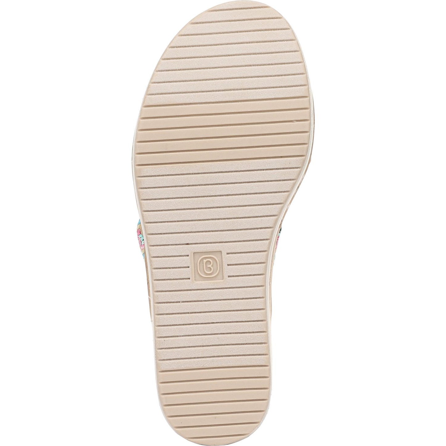 Women's 9.5M - LifeStride Resort Wedge Sandals - Beige & Yellow *Minor Box Damage*