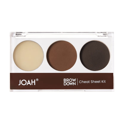 JOAH Brow Down Cheat Sheet Brow Kit, Black Brown