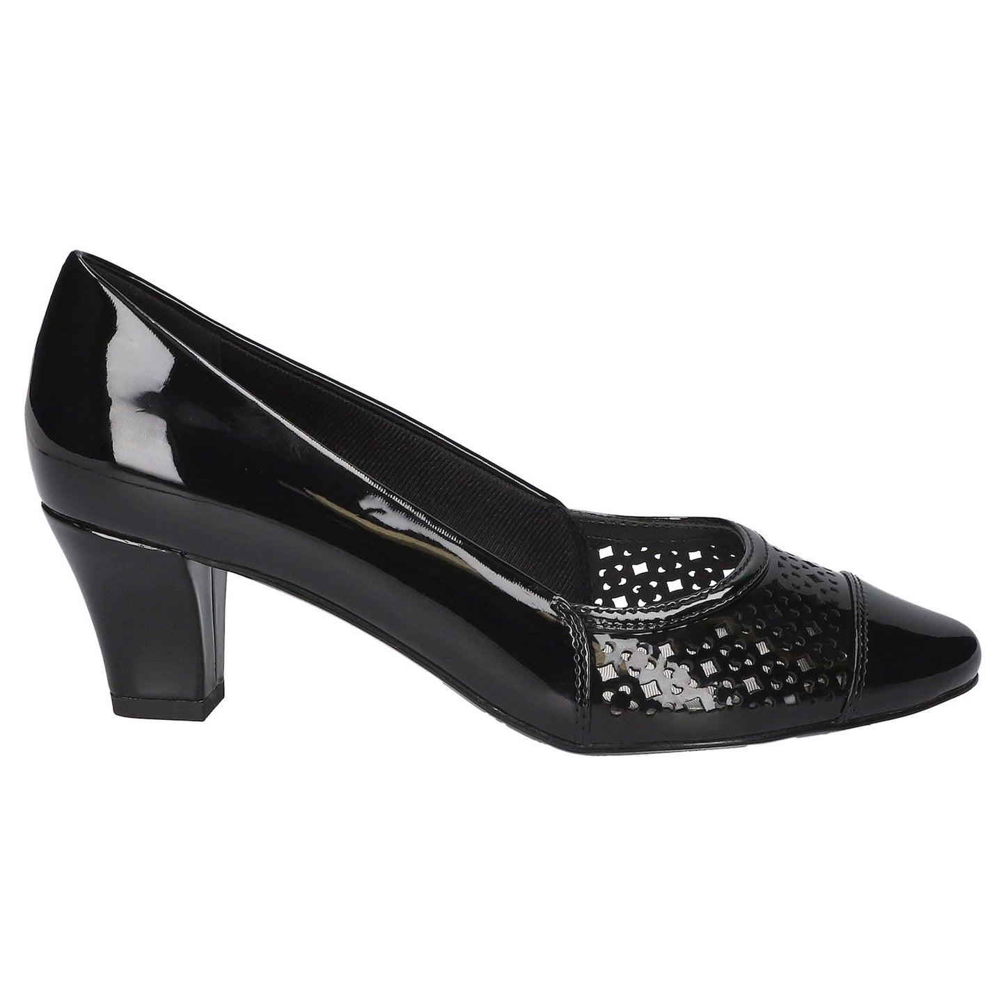 Women's 5.5M - Easy Street Neva Comfort Pumps - Black Patent