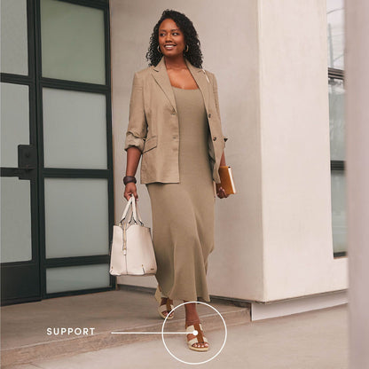 Women's 7 LifeStride Tallulah Espadrille Wedge Sandals Beige & Brown