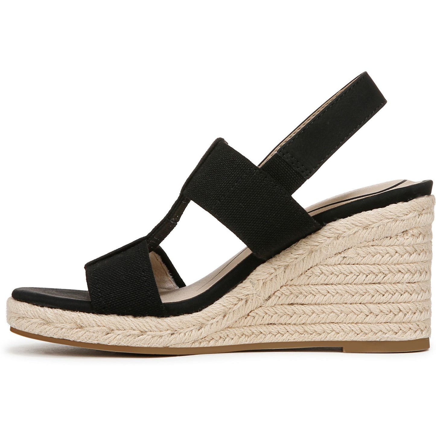 Women's 9 M LifeStride Tallulah Espadrille Wedge Sandals Black *Damaged Box*