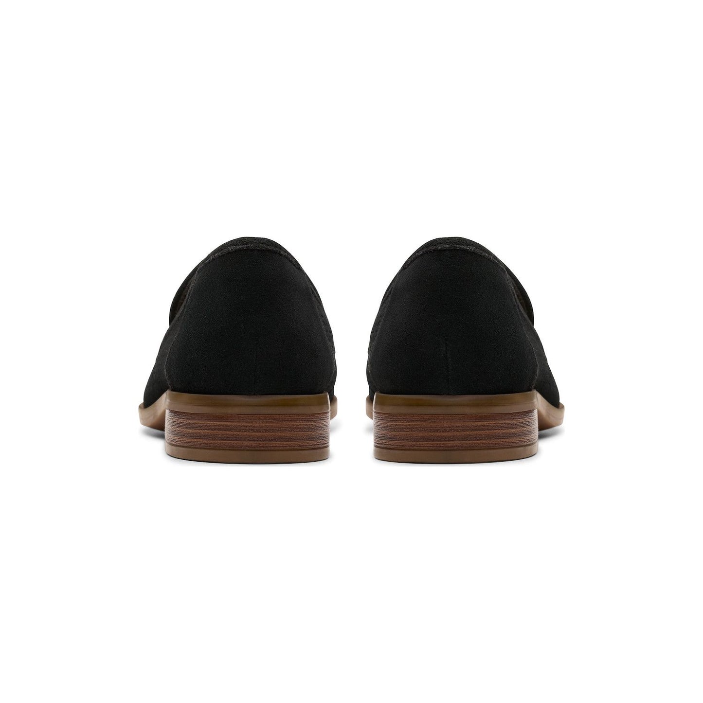 Women's 9.5 M Clarks Trish Cove Suede Loafers Black *Minor Box Damage*