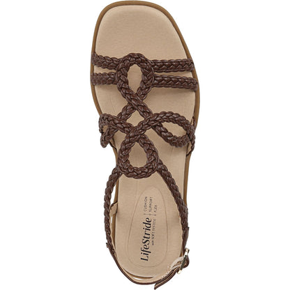 Women's 11M - LifeStride Reagan Strappy Sandals - Brown