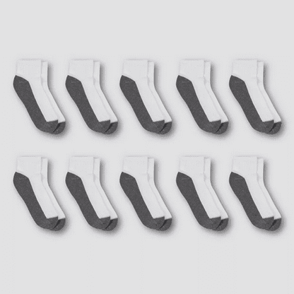 Men's 12-14 Hanes Premium Big & Tall Cool Comfort Ankle Socks 10pk - White