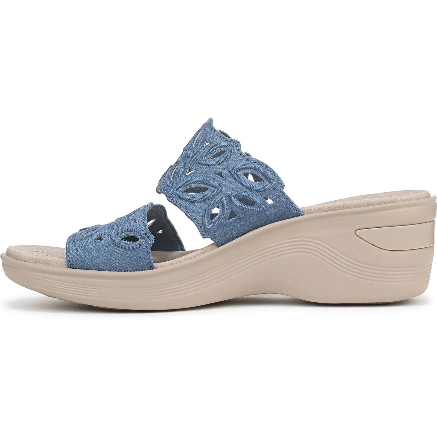 Women's 9W LifeStride Delight Slides Blue Shimmer
