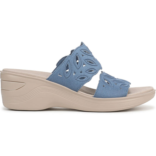 Women's 9W LifeStride Delight Slides Blue Shimmer