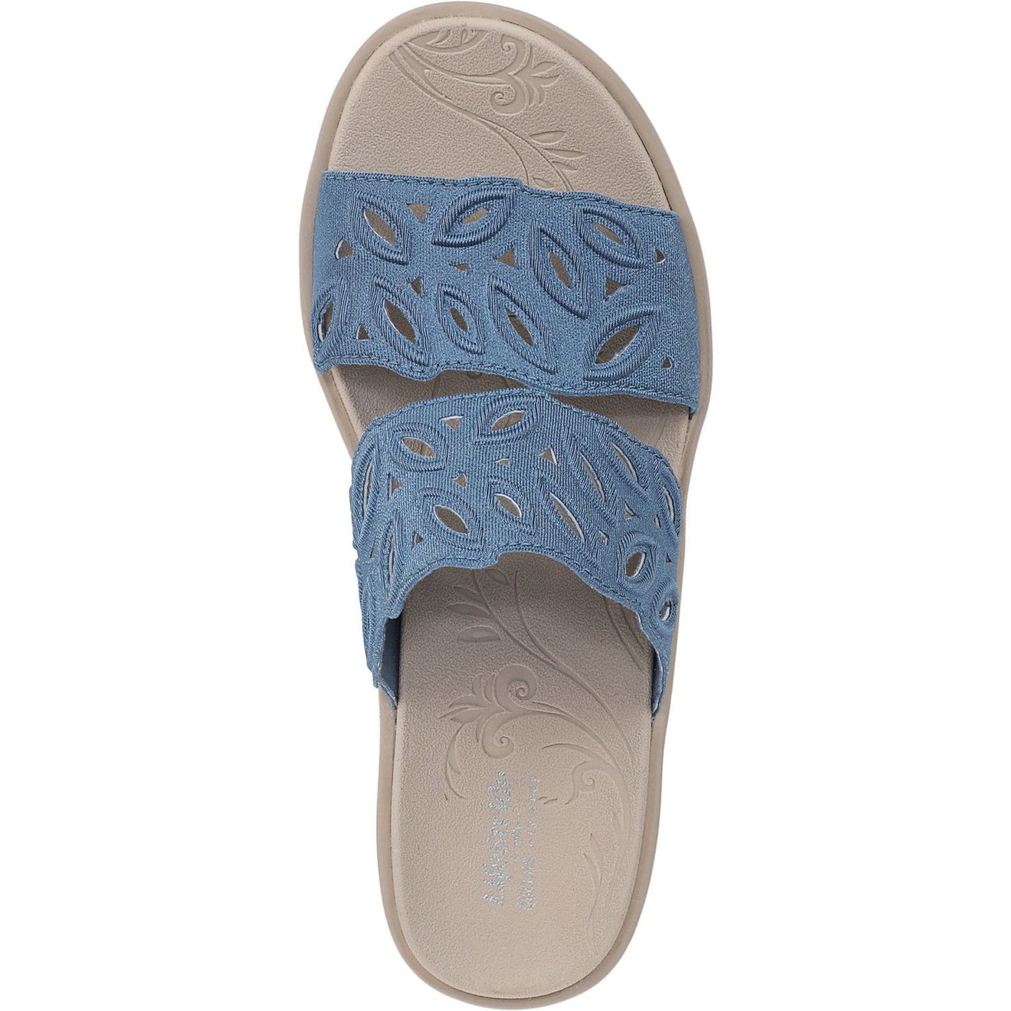 Women's 9W LifeStride Delight Slides Blue Shimmer