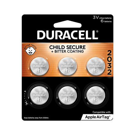 Duracell CR2032 3V Lithium Coin Battery with Child Safety Features