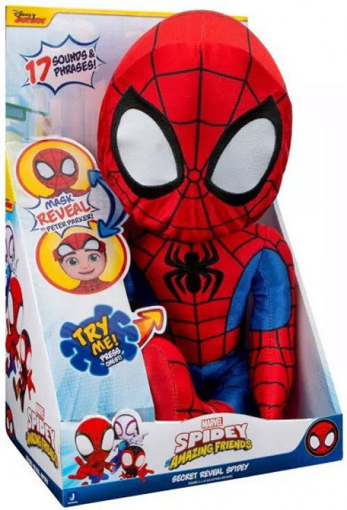 Marvel Spidey & His Amazing Friends Secret Reveal Spidey 16-Inch Talking Plush