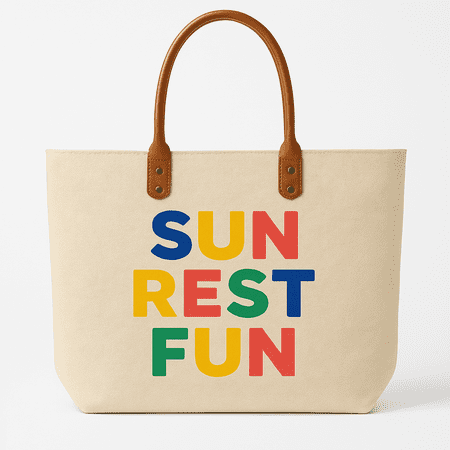 Woven Tote 22 Travel Canteen Sun Rest Fun Tropical Beach Bag