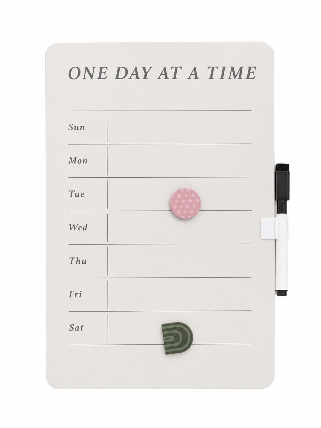 One Day at a Time Weekly Dry Erase Planner Board