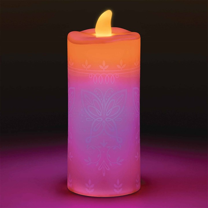 Paladone Disney Encanto Candle Light with Butterfly Remote | Magical Color Changing Light Decoration | Requires 5x AAA Batteries Not Included