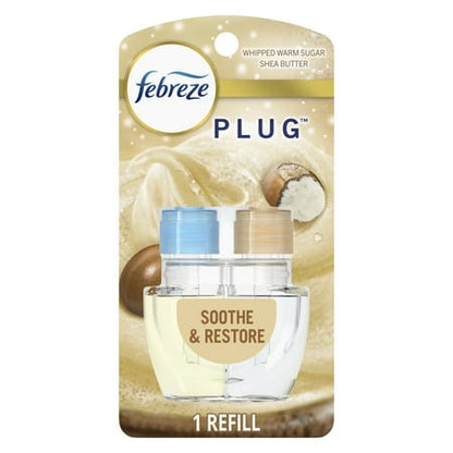 Febreze Plug Refill Odor-Fighting Air Freshener Soothe & Restore Scent 1 ct 0.87 fl oz