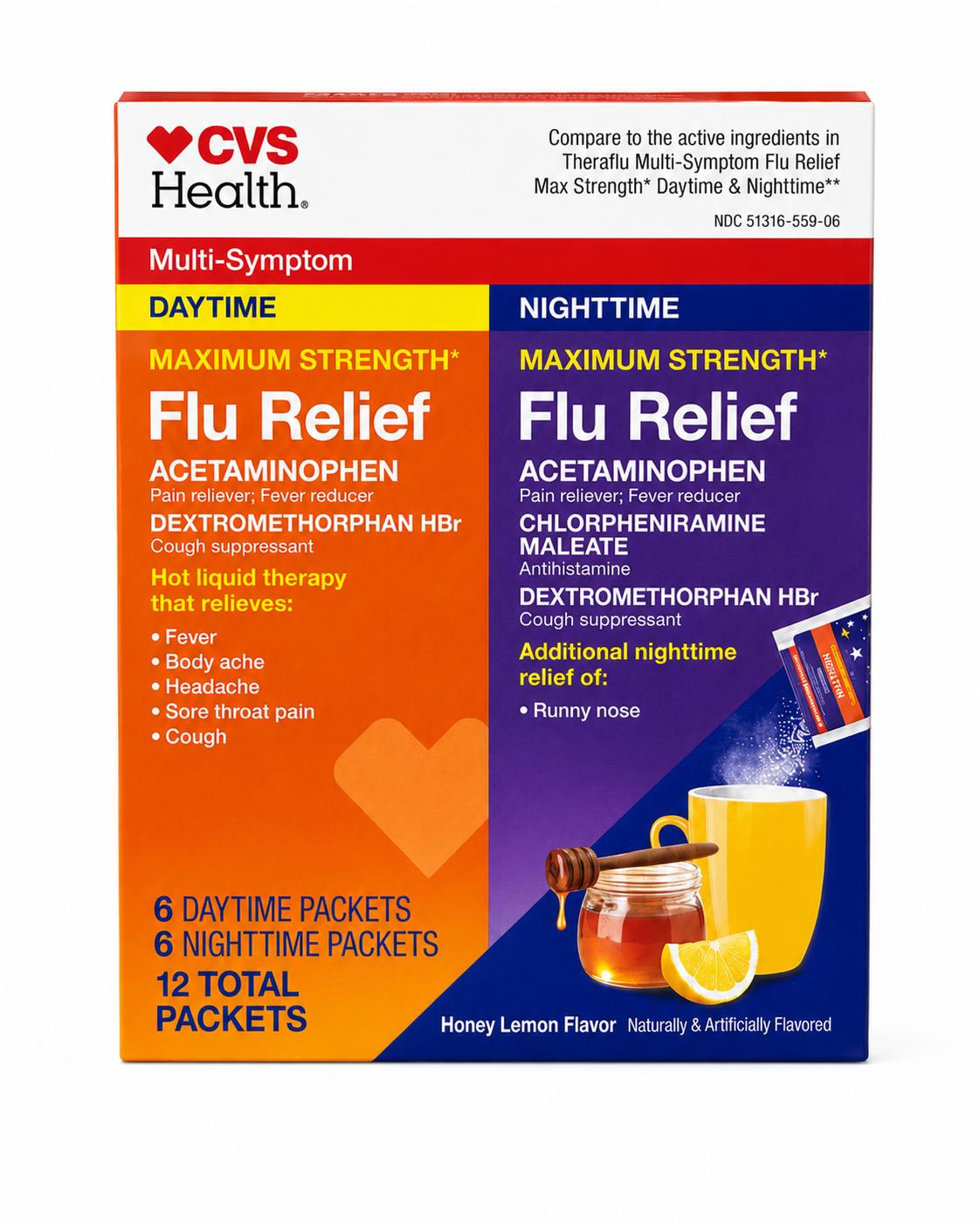 CVS Health Multi-Symptom Flu Relief Packets, 12 Count