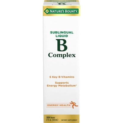 Nature's Bounty Vitamin B-Complex Liquid for Energy Metabolism, 59 Doses *Exp 01/2026*