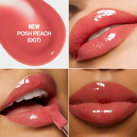 Revlon Super Lustrous Glimmer Nourishing Lip Oil, 007 Posh Peach, 0.13 fl oz