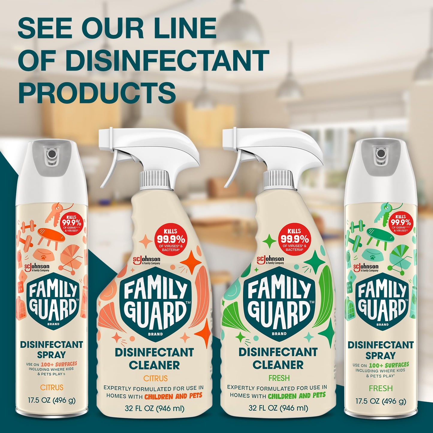 FamilyGuard Brand Disinfe Countant Spray