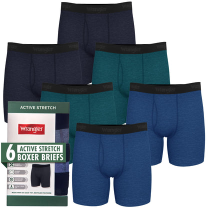 Wrangler Premium Boxer Briefs Underwear Large 6PK