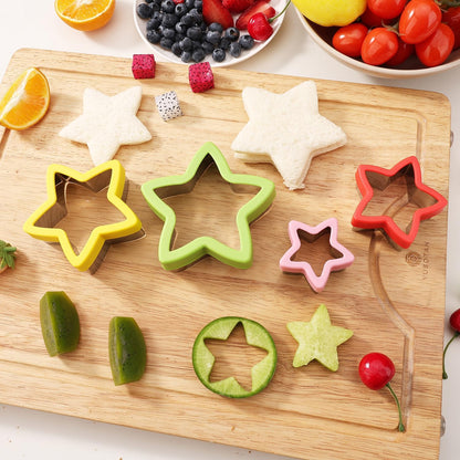 Star Cookie Mold Set, 8pcs - Stainless Steel Star Cookie Cutters  (Assorted Sizes)
