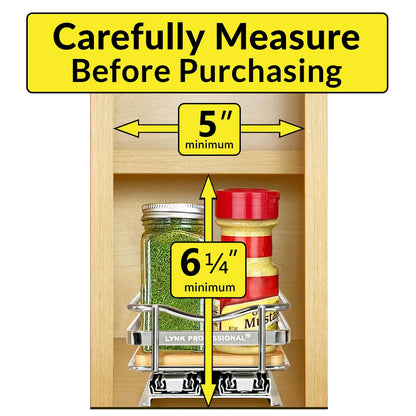 Elite Pull Out Spice Rack Organizer for Cabinet, 4-1/4 in.