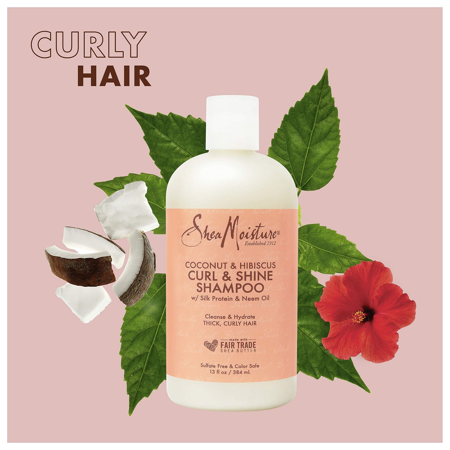 SheaMoisture Coconut & Hibiscus Curl & Shine Shampoo 13 oz