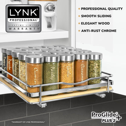 Elite Pull Out Spice Rack Organizer for Cabinet,10-1/4 in.