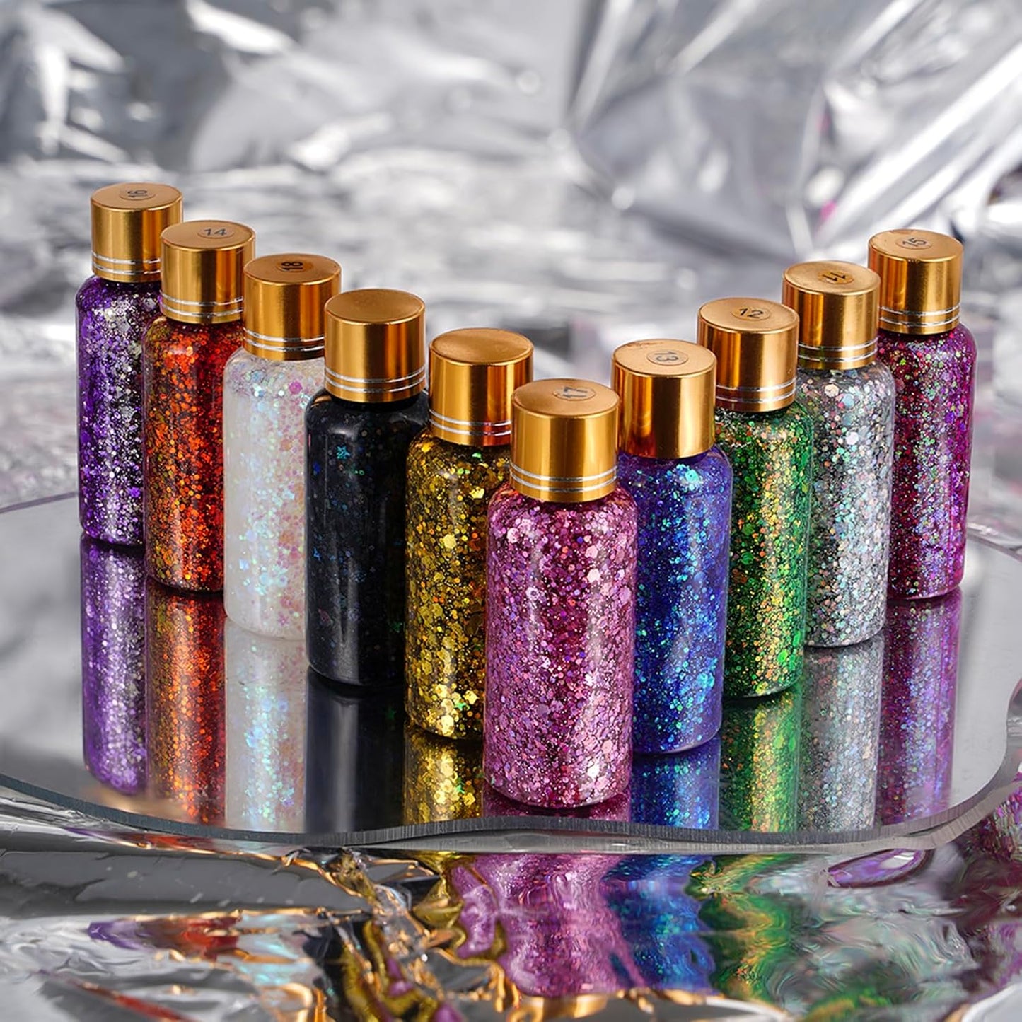 Pink Holographic Body Glitter Gel