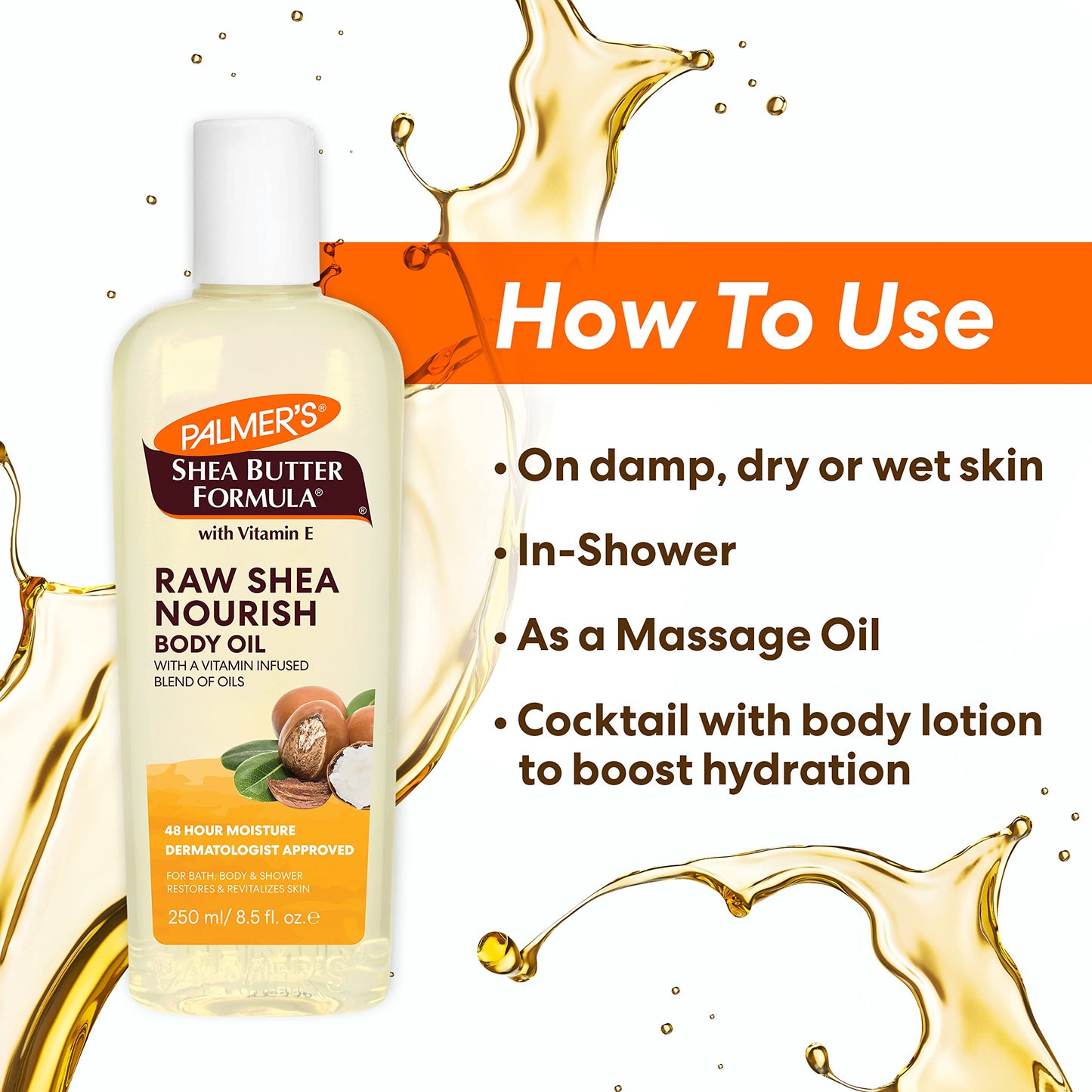 Palmer's Raw Shea Nourish Body Oil 250 Ml
