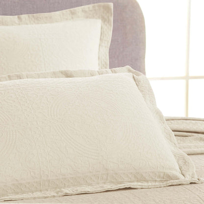 Superior Fleur De Lis Bedspread Set, Queen, Ivory