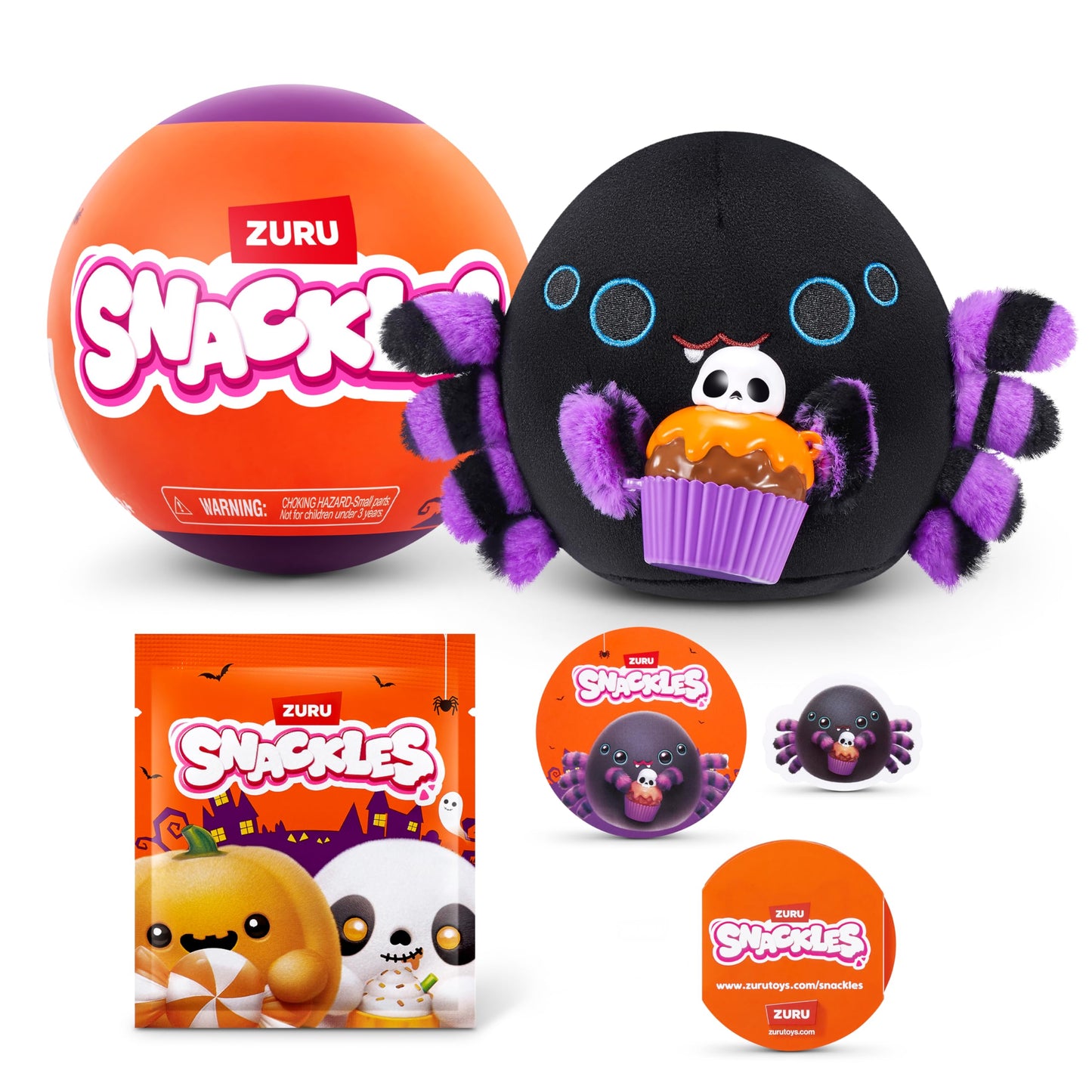 Snackles Halloween Series 1 5-inch Plush by ZURU, Plush with Snack Accessory