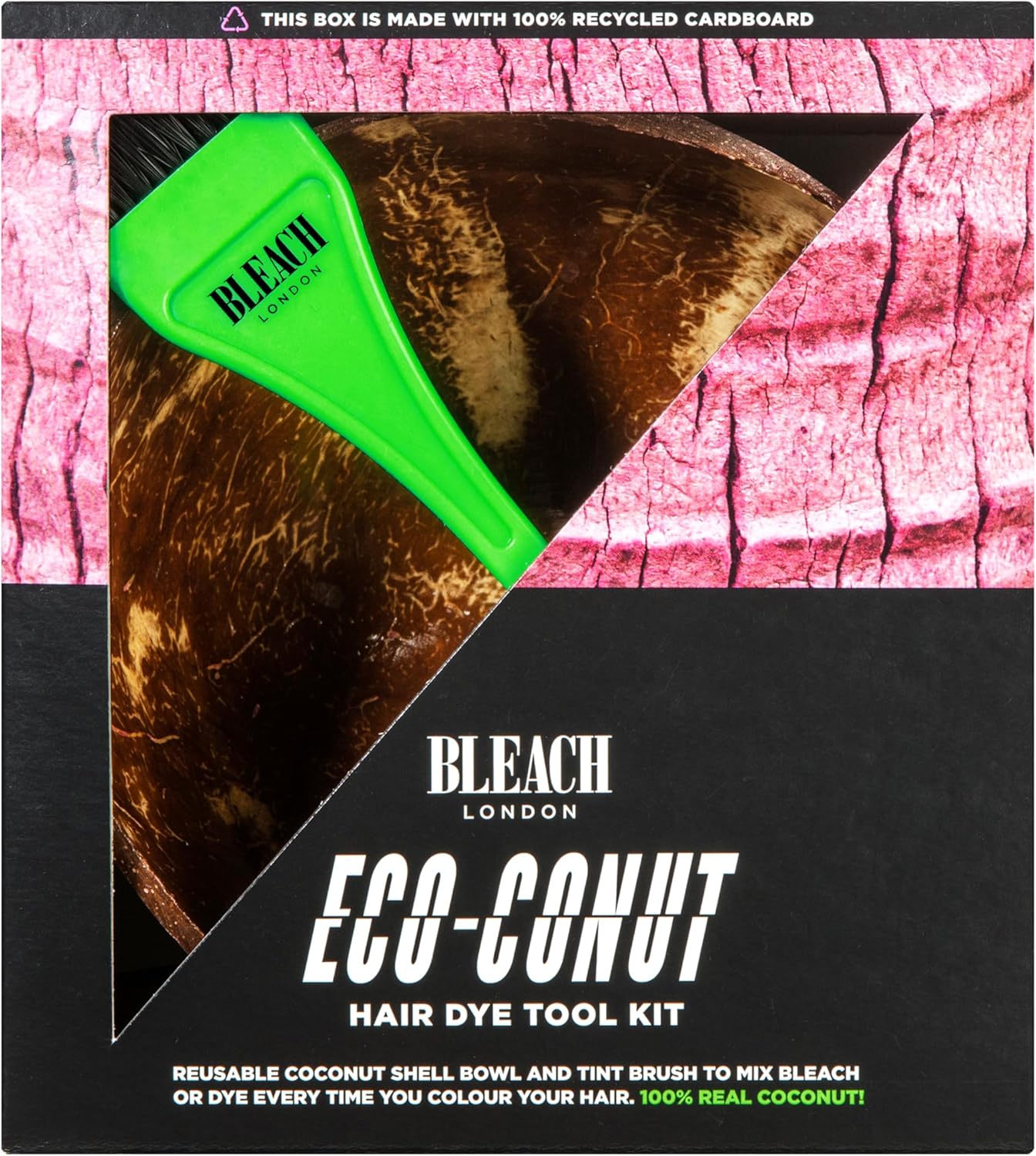 Bleach London Eco-conut Bowl - Reusable non-plastic tool kit including bowl and tint brush *Damaged Packaging