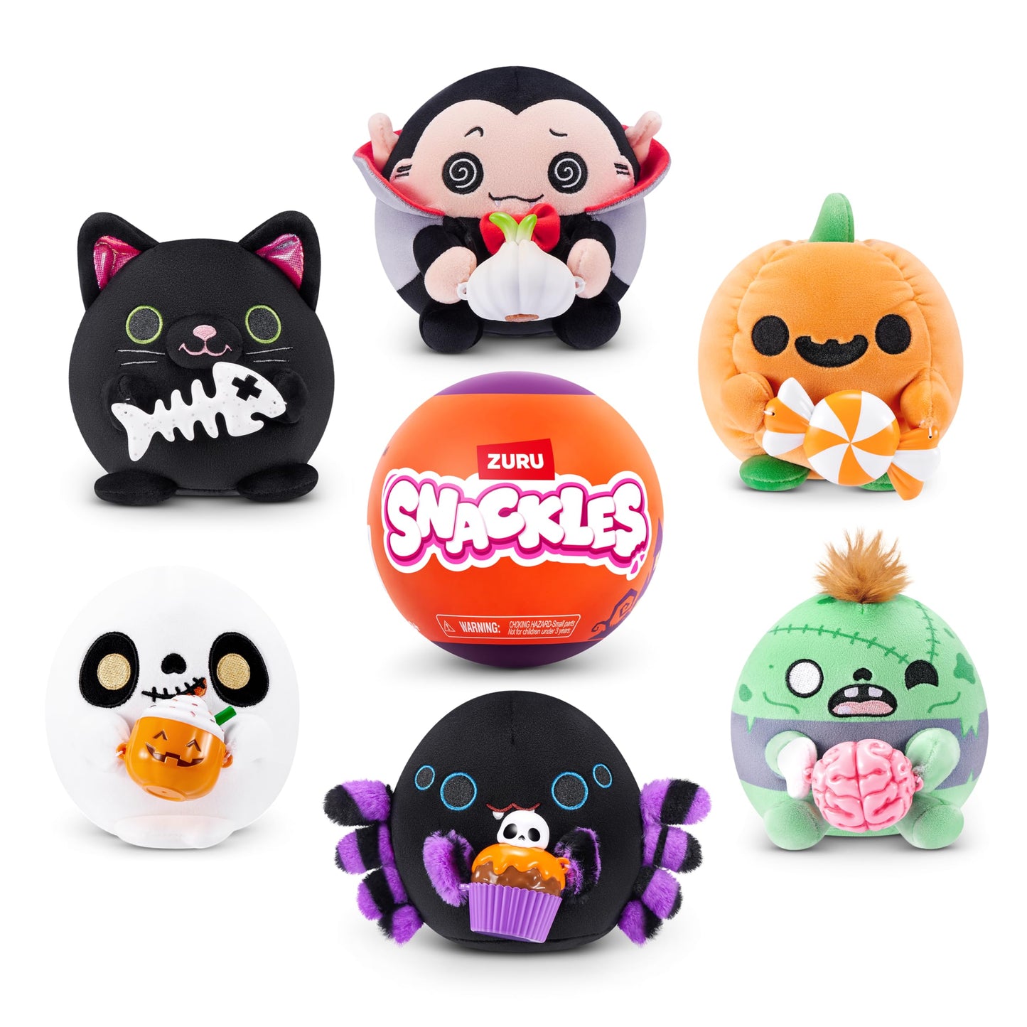 Snackles Halloween Series 1 5-inch Plush by ZURU, Plush with Snack Accessory