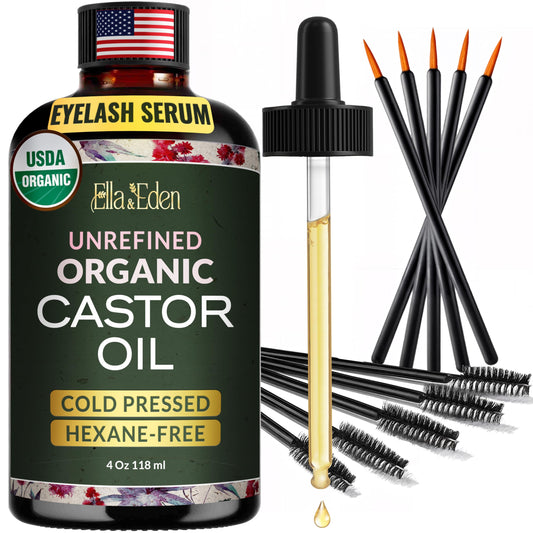 Ella & Eden Organic Castor Oil for Eyelashes - 4 Fl Oz