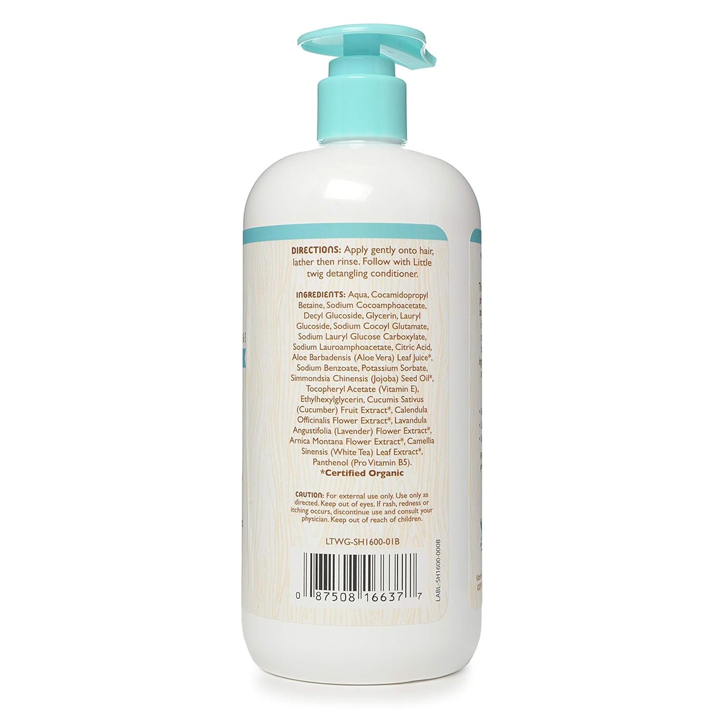Little Twig Fragrance-Free Shampoo, Hair Shampoo with Natural Plant Derived Formula, Vegan, Gluten-Free, Perfect for Newborns, 17 fl. oz.