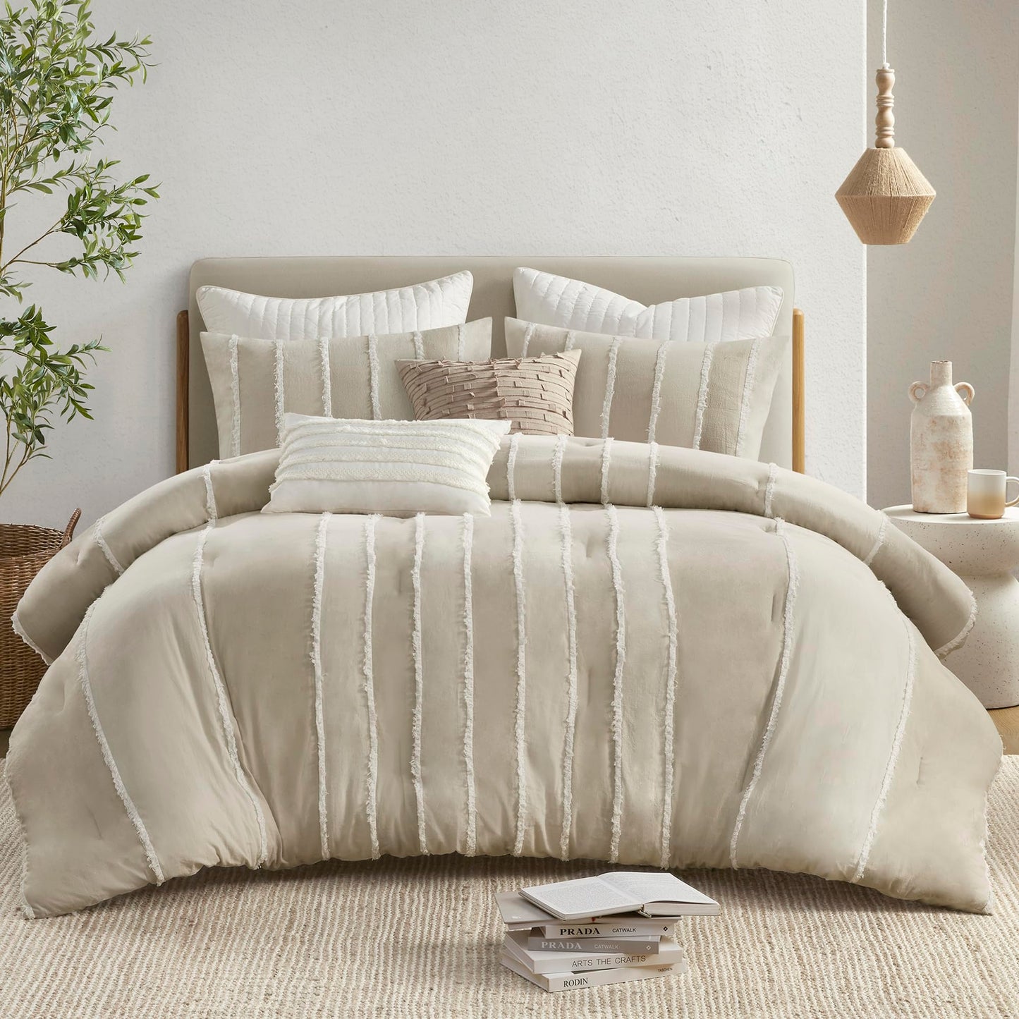 INK+IVY Shay Comforter Set, King/Cal King, Taupe 3pc