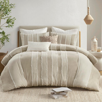 INK+IVY Shay Comforter Set, King/Cal King, Taupe 3pc