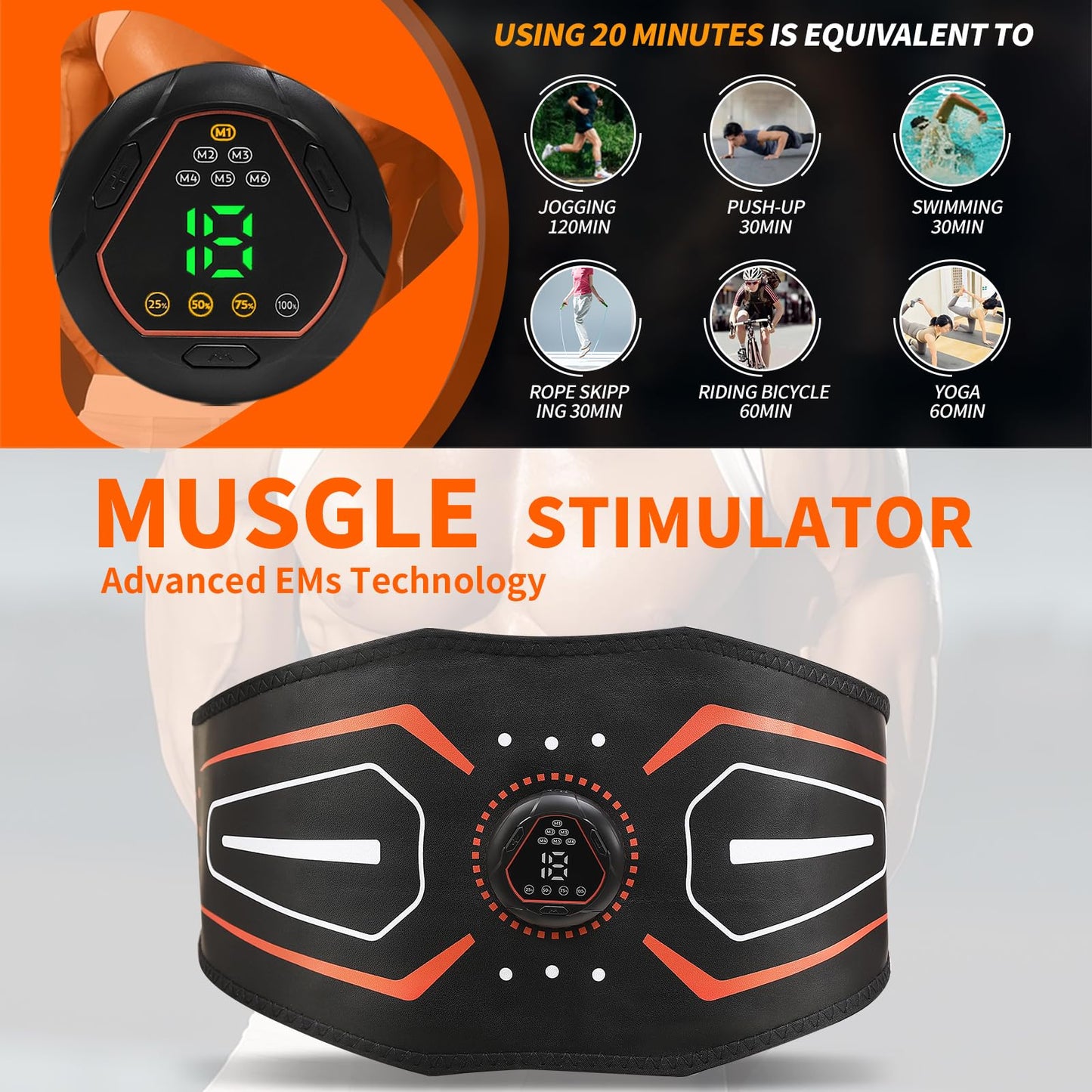 Fitness Belt Stimulator, Ab Machine