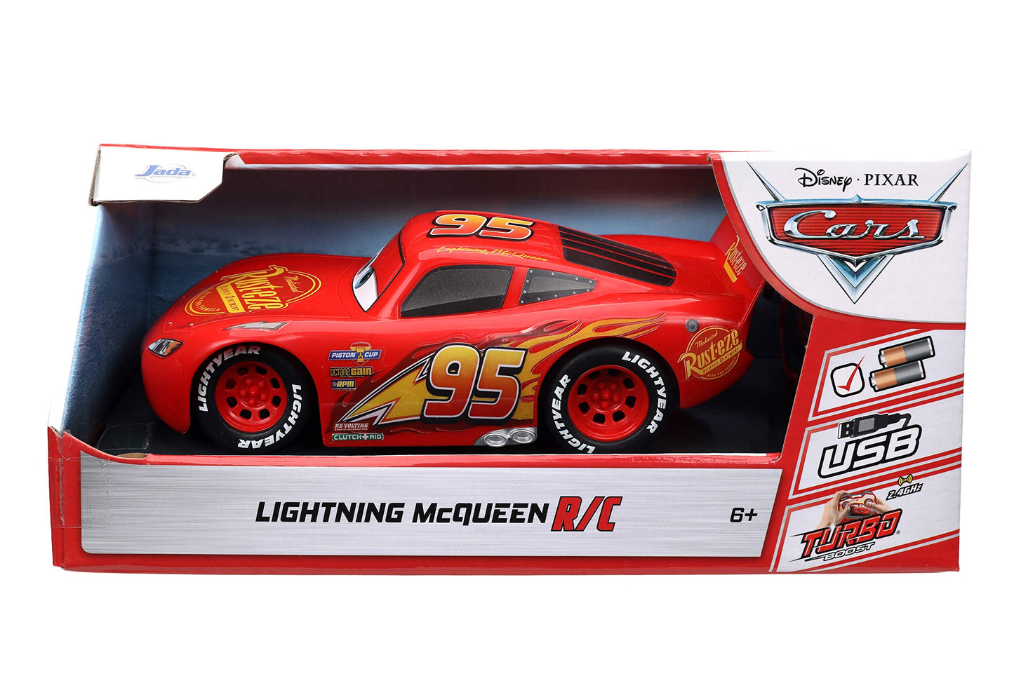Jada Pixar Cars Lightning McQueen RC 1:24 Red