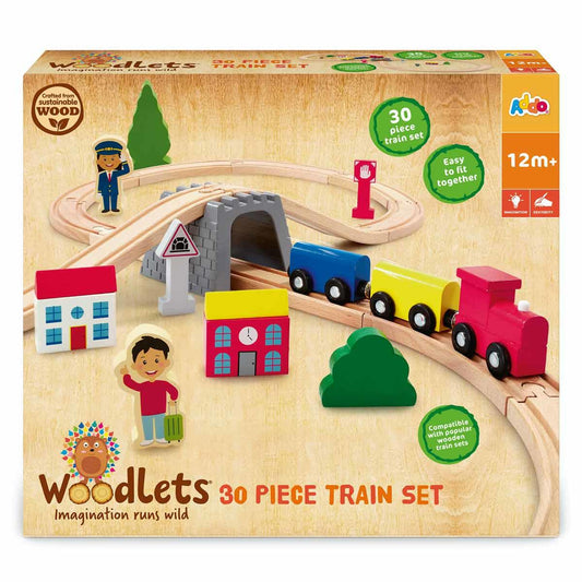 Woodlets 30-Piece Train Set